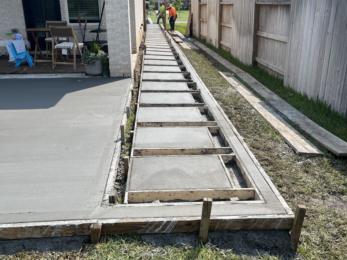 Formed and reinforced footing ready for concrete
