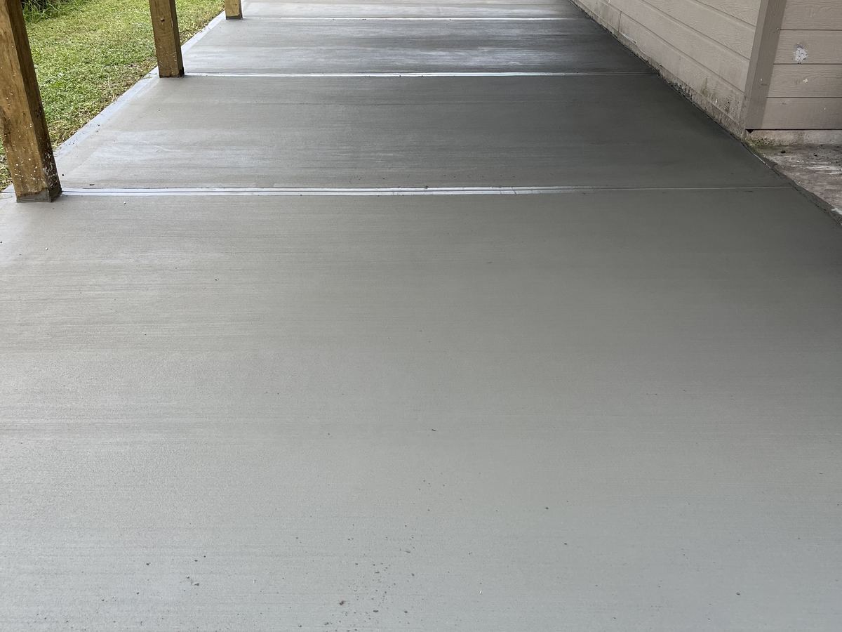 Covered patio slab